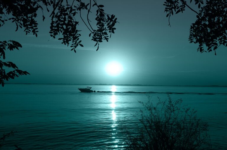 moonlight, lake, boat-Tarpon Fishing In Congo