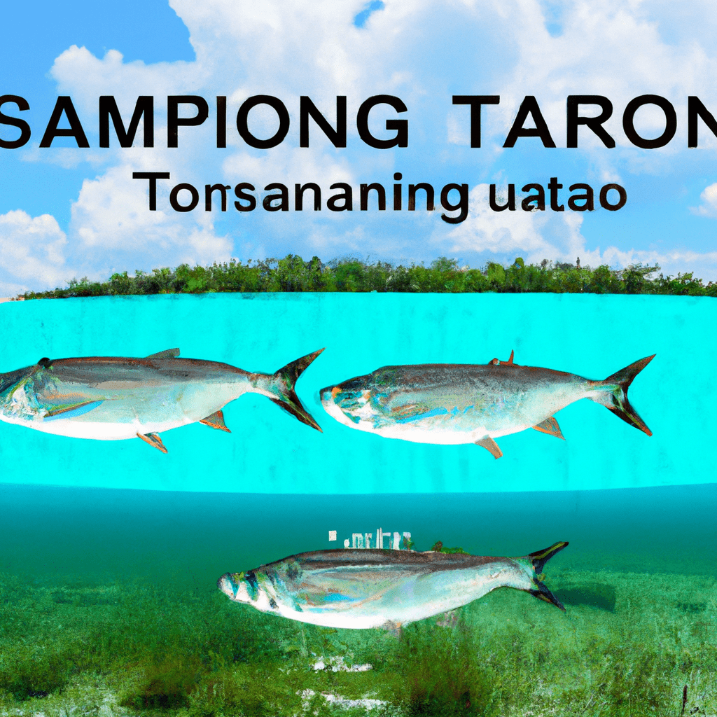 An image showcasing the varying water clarity levels in a tarpon's habitat