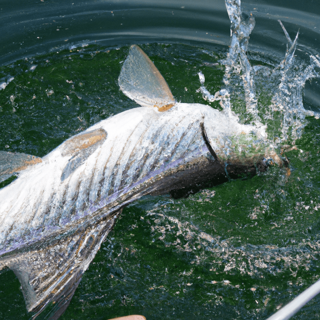An image that captures the essence of presenting natural baits to tarpon effectively